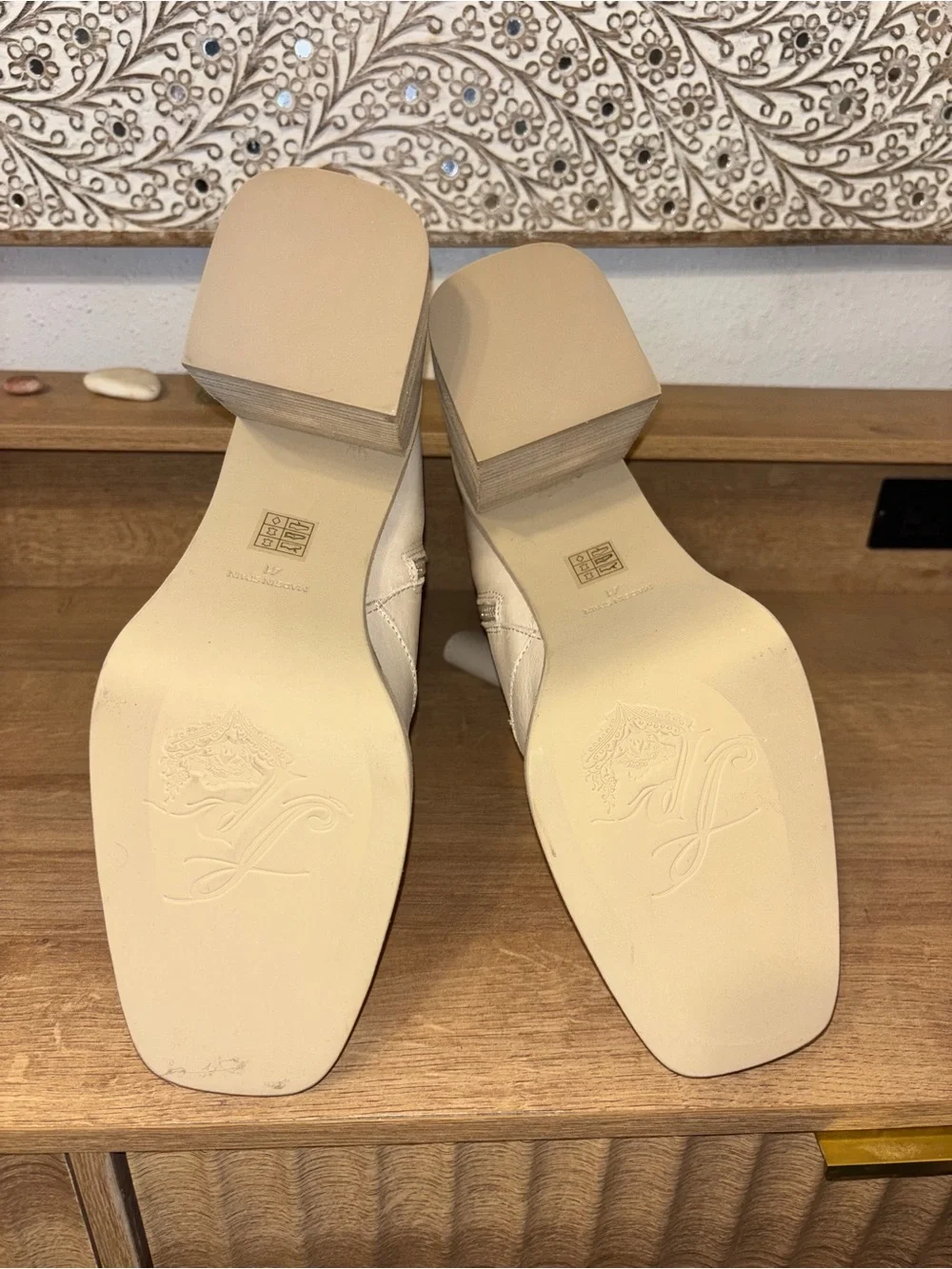 NEW Free People Cream Ruby Platform Ankle Boots